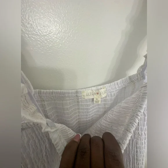 NWT White Summer Dress 👗 (stains) Size XL - Picture 6 of 9